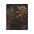 Sherpa Blanket — "Pray With Me, Don't Play With Me" Graphic