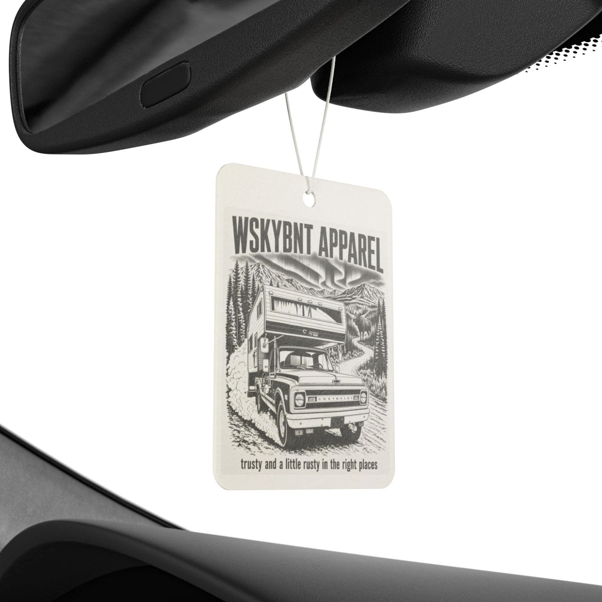 WSKYBNT Air Freshener — Vintage Camper Road Trip Design ("WSKYBNT APPAREL")