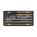 Metal Vanity Plate — Distressed American Flag "WSKYBNT Apparel"