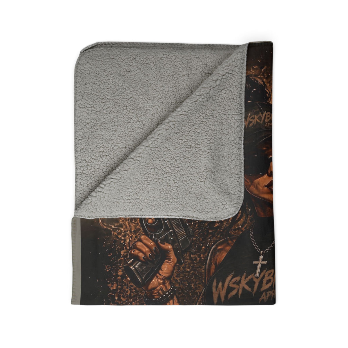 Sherpa Blanket — "Pray With Me, Don't Play With Me" Graphic
