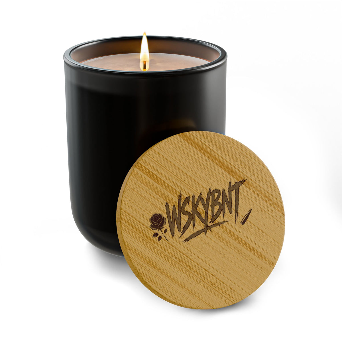 Engraved 14oz Scented Soy Candle — Bamboo Lid with Custom Logo (Stylish Gift)