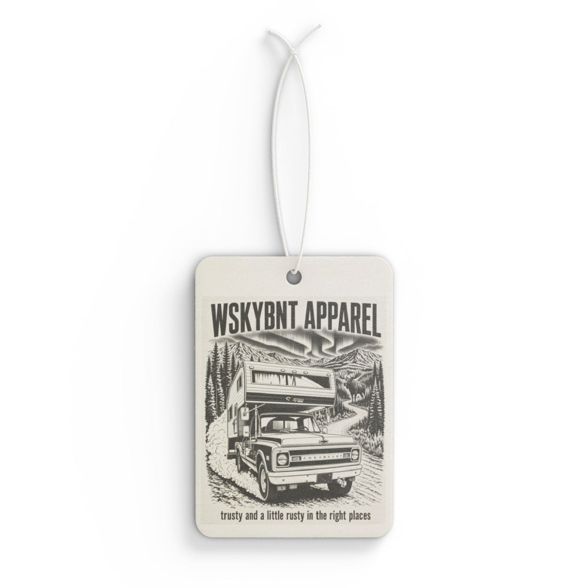 WSKYBNT Air Freshener — Vintage Camper Road Trip Design ("WSKYBNT APPAREL")